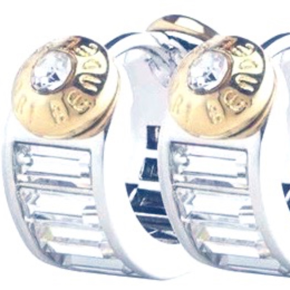 Henri Bendel Huggy Harry crystal paver hoops